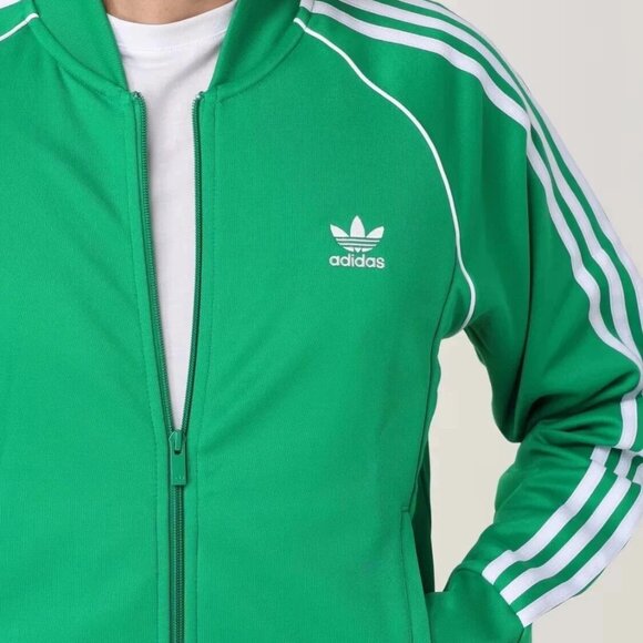 Adidas Originals Men's Green White Adicolor Classics SST Track Jacket IK3514 - Picture 3 of 4